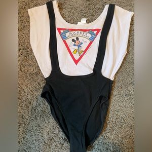Vintage Mickey Mouse Workout Wear Leotard 80’s 90’s